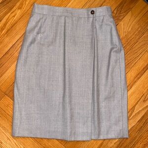 Escada for Saks Fifth Avenue Grey windowpane Skirt Size 38EU US 8